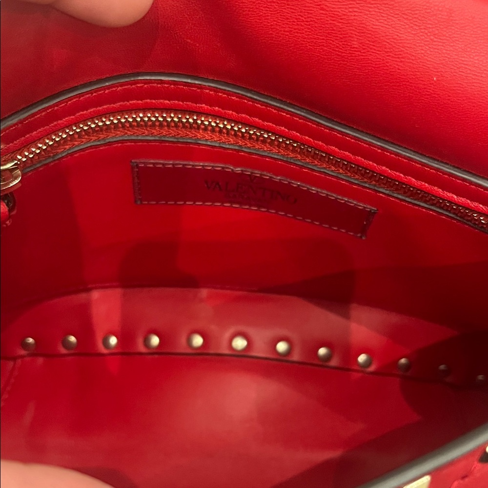 Valentino Garavani Red Studded Clutch - Picture 9 of 9